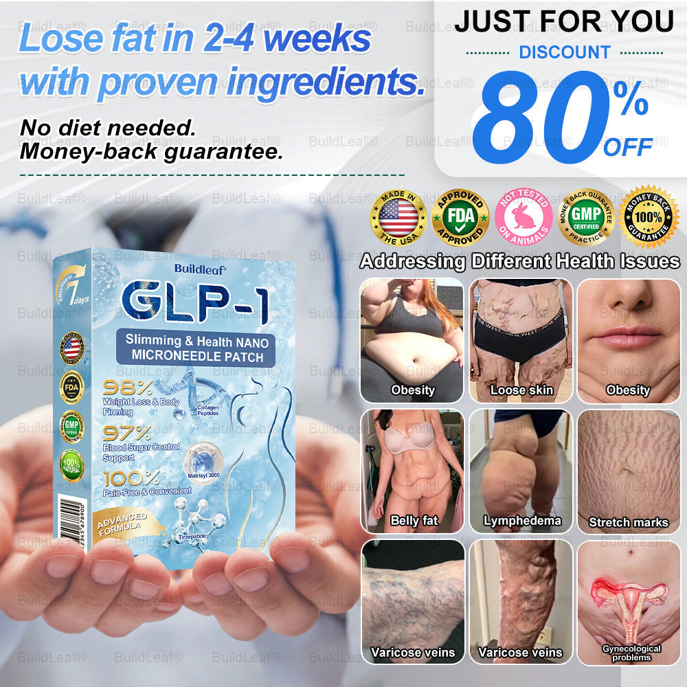🏥FDA Store | 𝐵uil𝗱𝐿ea𝐟® 𝑺𝑀𝗚T-𝑮𝐋𝑃-1 𝐒limming & 𝐻ealth 𝑁ano 𝑀icroneedle 𝑃atch with Collagen & Matrixyl 3000 丨Obesity,Cardiovascular Diseas, Diabetes, Sleep Apnea, Joint Problems and More