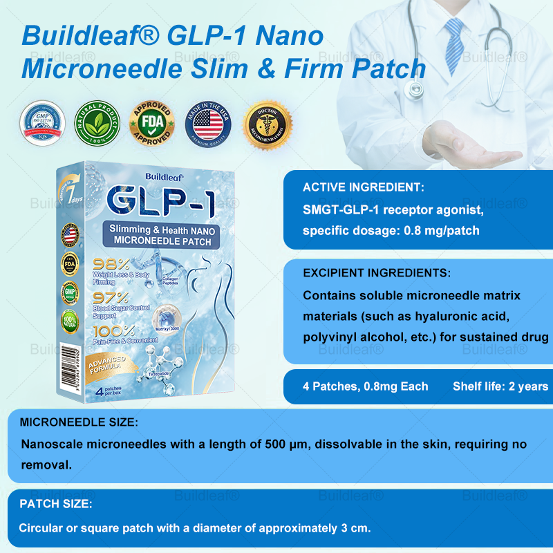 Clinically Proven✨| Official Store |🌸 Buildleaf® Tirzepatide Slimming & Health Nano Microneedle Patch |Targets Obesity, Loose Skin, High Blood Pressure, Diabetes, Fatty Liver, Joint Pain, Brain Fog, Low Energy, Body Aches, and More