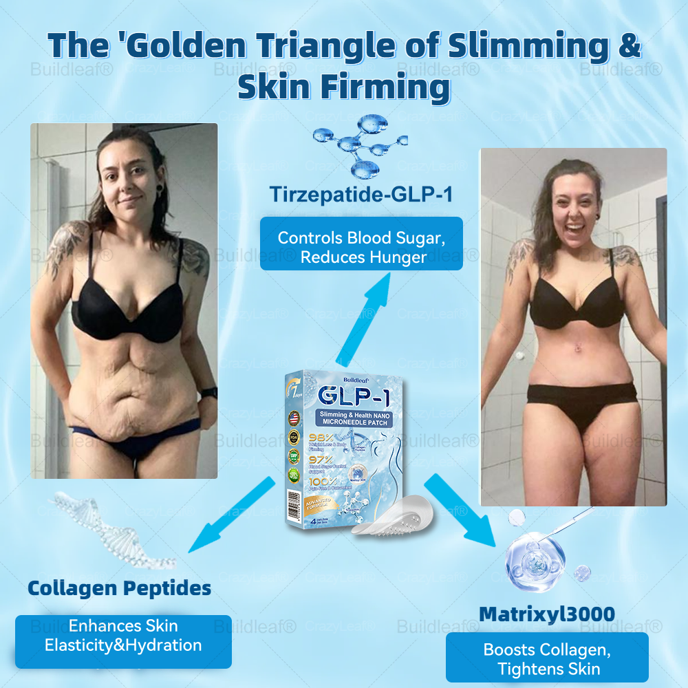 Clinically Proven✨| Official Store |🌸 Buildleaf® Tirzepatide Slimming & Health Nano Microneedle Patch |Targets Obesity, Loose Skin, High Blood Pressure, Diabetes, Fatty Liver, Joint Pain, Brain Fog, Low Energy, Body Aches, and More